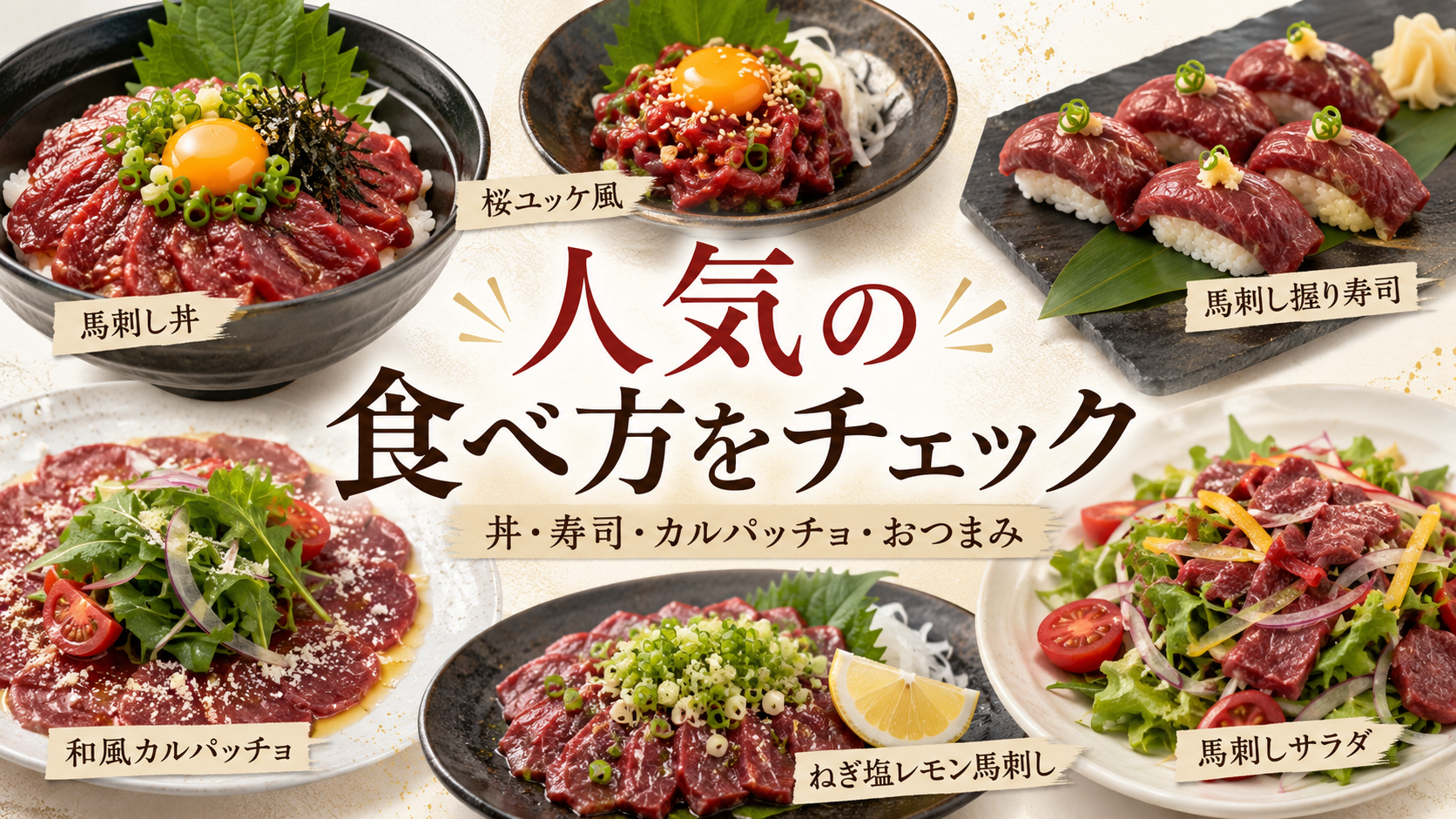 馬刺しの食べ方・アレンジレシピ138選